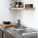 Ver imagem 1 de Prateleira 100x15 Suporte Invisível Madeira Maciça Prancha Jacarandá