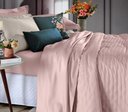 Ver imagem 3 de Jogo Cobre Leito Toque de Algodão 250 Fios Casal 220x240cm - Rosa Tule