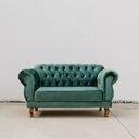 Ver imagem 1 de Sofá 2 Lugares Chesterfield Fixo em Veludo Elizabeth Yescasa Verde