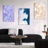 Kit com 3 Quadros Arte Abstrata em Lona 60x90cm - 1