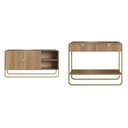 Ver imagem 2 de Kit Aparador e Buffet Orgânico Pé Metal Luna Bege/Hanover/Dourado