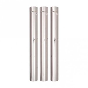 Cano Chaminé Inox 150mm x 1m Kit com 3 unidades - Volpato, Tamanho: 150mm
