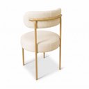 Ver imagem 6 de Cadeira Sala de Jantar Margara Kit 8 Base Aço Dourado Bouclê D03 - D'Rossi