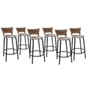 Ver imagem 1 de Kit 6 Bancos para Bancada Cozinha Gourmet Junco Cappuccino Balcão Ilha Banqueta 60cm Itagold