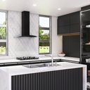 Ver imagem 1 de Coifa de Parede Fogatti com Função Depurador e Exaustor Vidro Curvo Clean 80cm 140w Preto 127v
