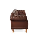 Ver imagem 6 de Sofá Chesterfield 2 Lugares Couro Sintético Marrom Duque 150cm Yescasa