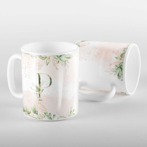 Caneca Letras Iniciais P Verde