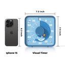 Ver imagem 4 de Secura Timer Visual Infantil 7.5'' com Padrão de Animais, Mecânico, Azul