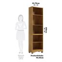 Ver imagem 3 de Armário Multiuso 4 Portas 61,7cm 100% MDF Pupilo Espresso Móveis Bege/Off White/Amêndoa