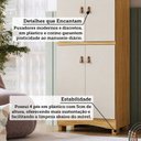 Ver imagem 7 de Armário Multiuso 4 Portas 61,7cm 100% MDF Pupilo Espresso Móveis Bege/Off White/Amêndoa