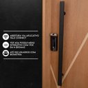 Ver imagem 4 de Kit Porta de Madeira Frisada 215,5x86,5cm Batente 14cm Fechadura Digital e Puxador Rodam Portas Marr