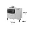 Balcão Antonella para Cooktop 4 ou 5 Bocas e Forno 2 Portas Borsari Cor Canela - 2