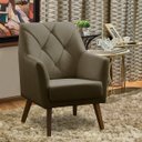 Ver imagem 5 de Poltrona para Sala e Escritório Decorativa Héstia Veludo Castor