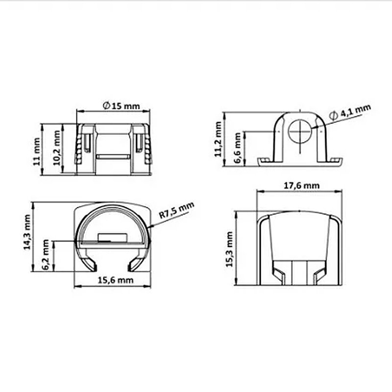 200 Suporte Prateleira Uniblock VB 52 Cantoneira 15mm Zamac - 7