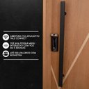 Ver imagem 4 de Kit Porta de Madeira Frisada 215,5x86,5cm Batente 14cm Fechadura Digital e Puxador Rodam Portas Marr