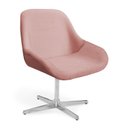 Ver imagem 1 de Poltrona Base Giratória Alumínio Lisa Pandora - Velutto Rosa Antigo
