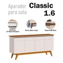 Ver imagem 5 de Aparador para Sala Buffet Ambiente Classic 1.6 com Gaveta Off White Freijó - Imcal