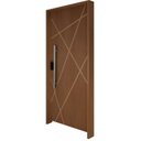 Ver imagem 4 de Kit Porta de Madeira Frisada 215,5x96,5cm Batente 14cm Fechadura Digital e Puxador Rodam Marrom