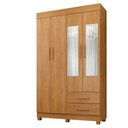 Ver imagem 1 de Guarda Roupa Leblon 4 Portas 2 Gavetas 5 Prateleiras Cinamomo