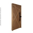 Ver imagem 6 de Kit Porta de Madeira Frisada 215x109cm Batente 14cm Fechadura Digital e Puxador Rodam Portas Marrom