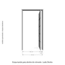 Ver imagem 4 de Kit Porta de Madeira Frisada 215x109cm Batente 14cm Fechadura Digital e Puxador Rodam Portas Marrom