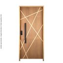 Ver imagem 2 de Kit Porta de Madeira Frisada 215x109cm Batente 14cm Fechadura Digital e Puxador Rodam Portas Marrom