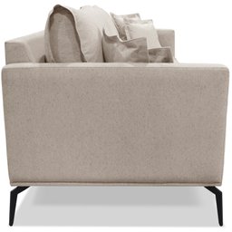 Sofa Sala de Estar Liv 2 Lugares Pes Aço Linho 231 Areia Ezz - 9