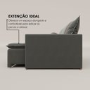 Ver imagem 4 de Sofá Cama Retrátil em Madeira Eucalipto e Linho 200cm Flórida Cinza Escuro