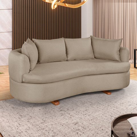 Sofa 4 Lugares Linho M-204 2m Living Estofados Martins