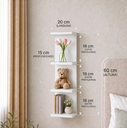 Ver imagem 2 de Nicho Prateleira MDF 60cm Quarto Sala Organizador Livros Decorativa Ravelth