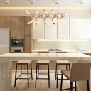 Ver imagem 4 de Pendente Palito Dourado (c)90cm (l)60cm (a)11cm 16x3,375w 2700k 3250lm - Cd015