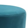 Puff Banco Luca em Tecido Suede - Azul Turquesa - 2