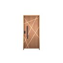 Ver imagem 2 de Kit Porta de Madeira Frisada 215,5x86,5cm Batente 14cm Fechadura Digital e Puxador Rodam Portas Marr