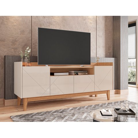Rack Adria 1.6 para Tv até 60 Polegadas Moderno Espaçoso e Elegante - 5 Cores:off White/cedro