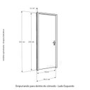 Ver imagem 6 de Kit Porta Pronta Frisada 210x90cm Fechadura Digital e Puxador Abertura Esquerda Marrom