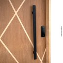 Ver mais imagens de Kit Porta Pronta Frisada 210x90cm Fechadura Digital e Puxador Abertura Esquerda Marrom