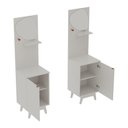 Ver imagem 3 de Gabinete de Banheiro com Espelho 45cm 1 Porta Flex Retrô Multimóveis Cr10155 Branco