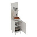 Ver imagem 5 de Gabinete de Banheiro com Espelho 45cm 1 Porta Flex Retrô Multimóveis Cr10155 Branco