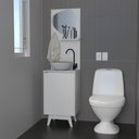 Ver imagem 1 de Gabinete de Banheiro com Espelho 45cm 1 Porta Flex Retrô Multimóveis Cr10155 Branco