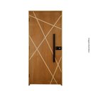 Ver imagem 3 de Kit Porta Pronta Frisada 210x100cm Fechadura Digital e Puxador