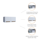 Ver imagem 2 de Armário Smart Organizador Multiuso 2 Portas Cozinha Sala