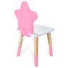 Cadeira Infantil de Madeira Estrela - Rosa - 2