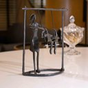 Ver imagem 2 de Escultura Decorativa em Metal Preto Balanço 18x13,5 cm - D’Rossi