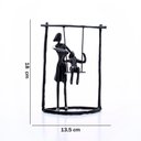 Ver mais imagens de Escultura Decorativa em Metal Preto Balanço 18x13,5 cm - D’Rossi