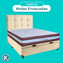 Ver imagem 4 de Conjunto Cama Box Bau Blindado Casal + Colchão Molas Ensacadas Legaccy Paropas + Cabeceira