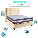 Ver imagem 3 de Conjunto Cama Box Bau Blindado Casal + Colchão Molas Ensacadas Legaccy Paropas + Cabeceira
