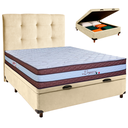 Ver imagem 1 de Conjunto Cama Box Bau Blindado Casal + Colchão Molas Ensacadas Legaccy Paropas + Cabeceira