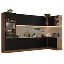 Ver imagem 3 de Armário de Cozinha Planejada de Canto 499cm Rustic/Preto Agata Madesa 01