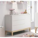 Ver imagem 2 de Cômoda Sapateira Classic New Branco Fosco com Natural - Moveisaqui