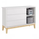 Ver imagem 5 de Cômoda Sapateira Classic New Branco Fosco com Natural - Moveisaqui